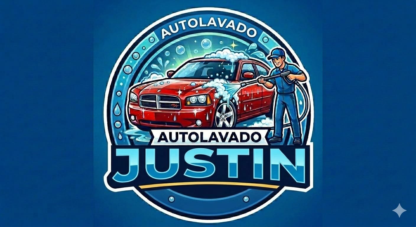 Logotipo de Autolavado Justin